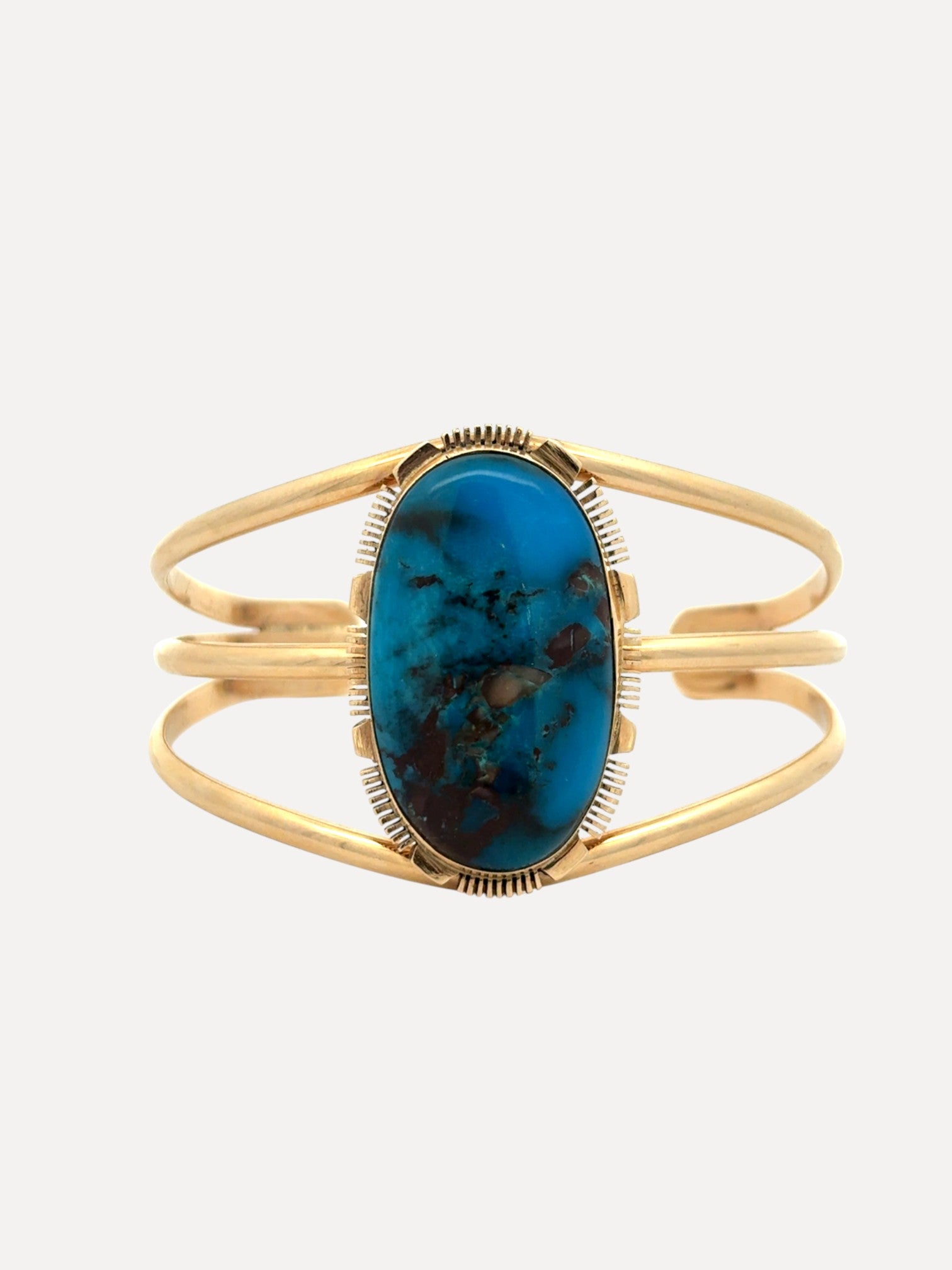 14KY Vintage Turquoise Set: Cuff, Ring, Earrings 14KY Vintage Turquoise Set: Cuff, Ring, Earrings Native American Collection Native American Collection  Squash Blossom Vail