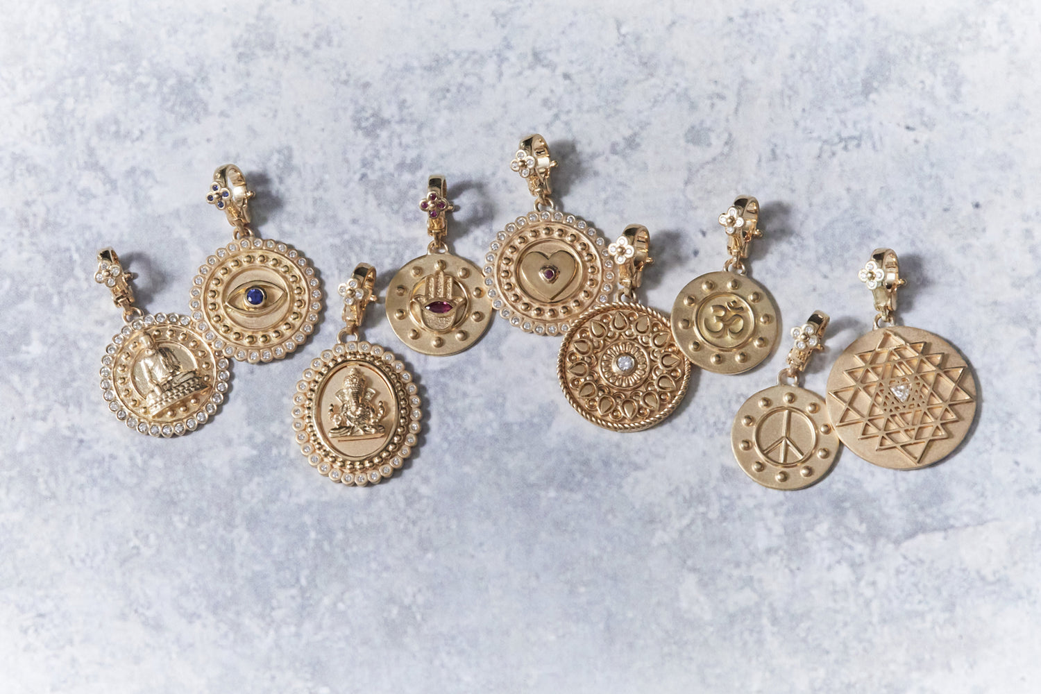 9 pendants that you can put on a charm that represent a meaning