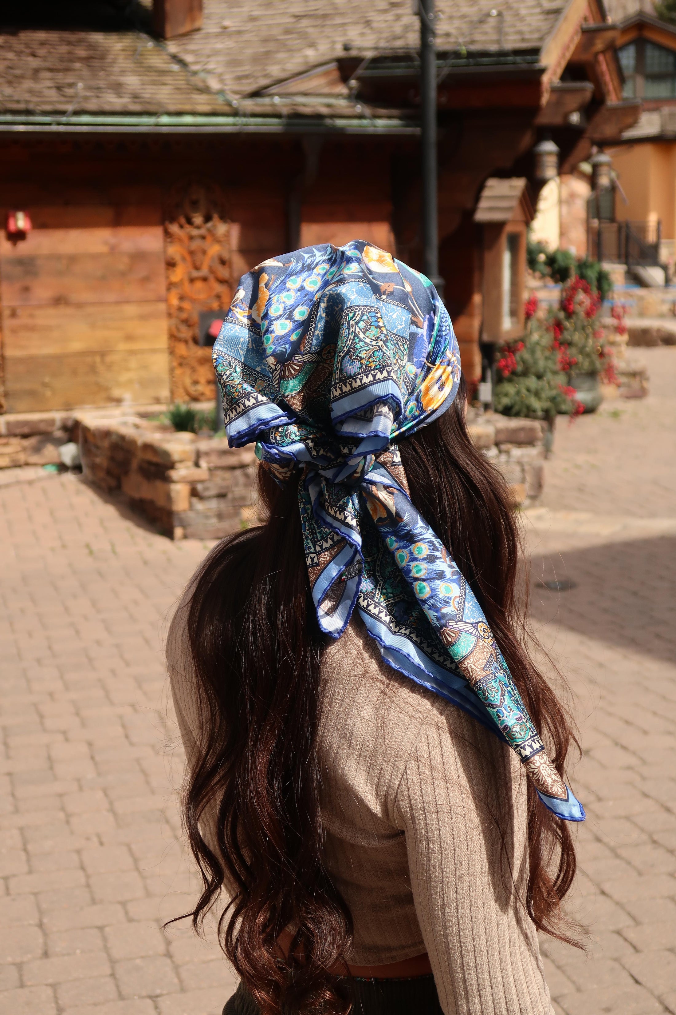 Silk-Scarves Squash Blossom Vail