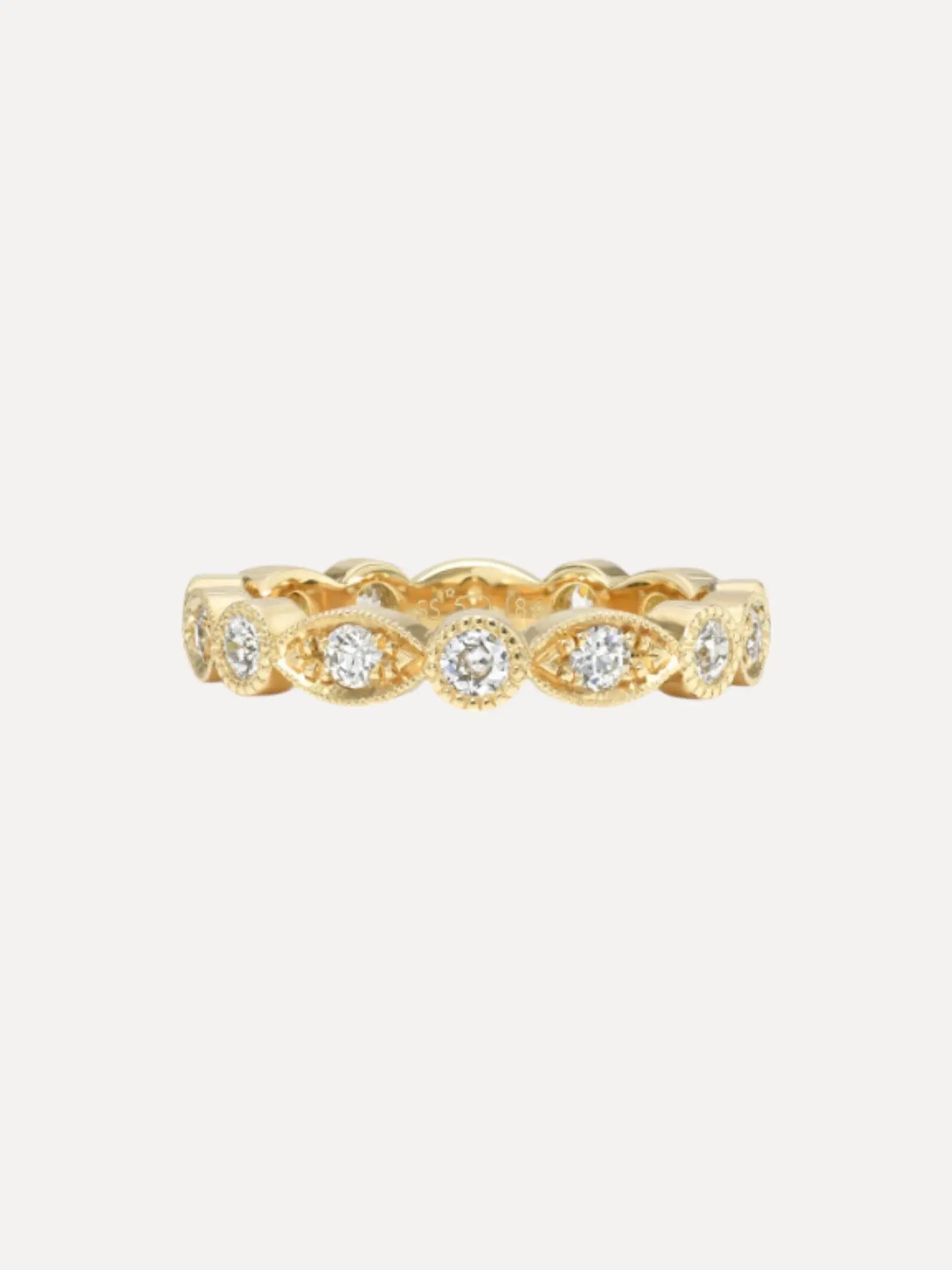 0.62TW-OEC GHVS 18KYG SIZE-6.5 0.62TW-OEC GHVS 18KYG SIZE-6.5 Single Stone Single Stone  Squash Blossom Vail