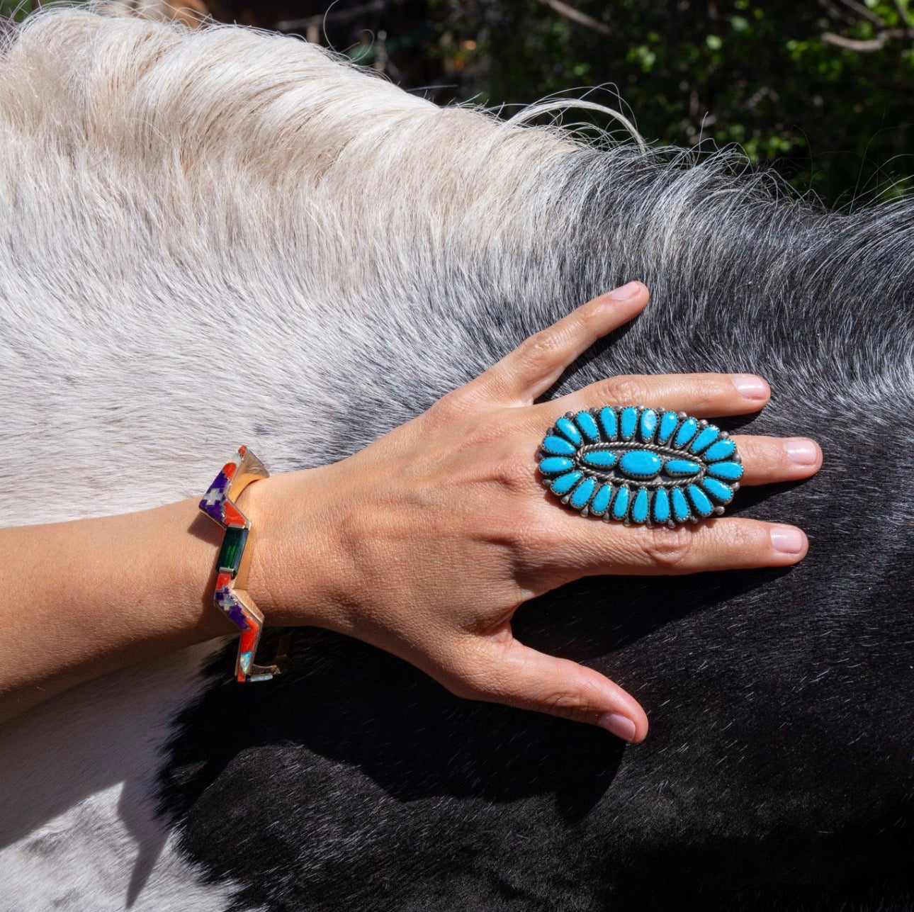 1950s Zuni Blue Gem Ring