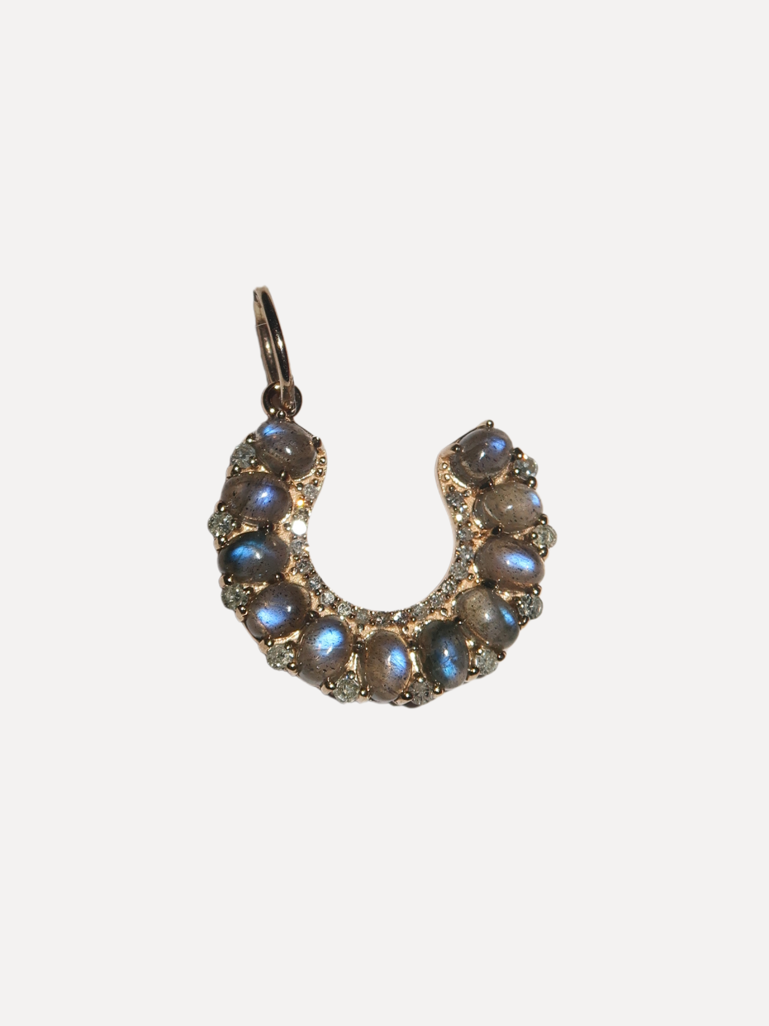 Labradorite or Moonstone Horseshoe Pendant