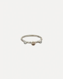 18W Pebble Stacking ring .05 cttw dia .20 cognac sz 7 18W Pebble Stacking ring .05 cttw dia .20 cognac sz 7 Sarah Graham Sarah Graham  Squash Blossom Vail