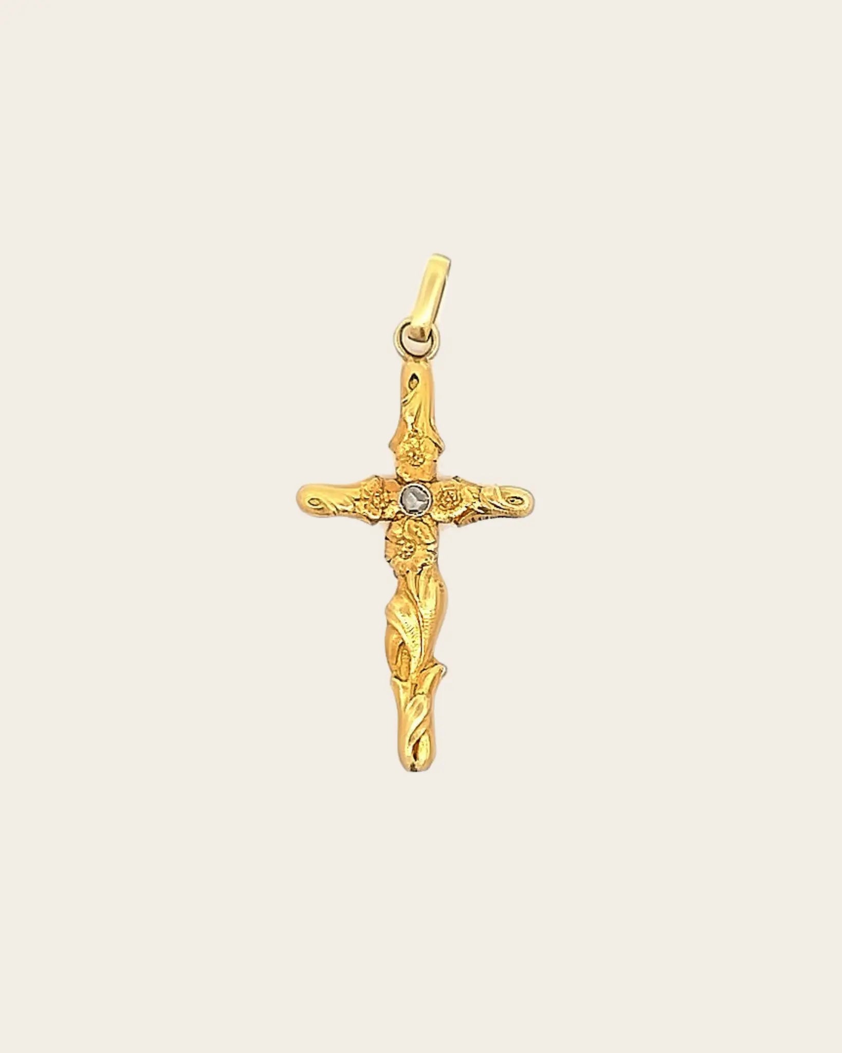 1900s Diamond Cross Pendant 1900s Diamond Cross Pendant Vintage at the Squash Blossom Vintage at the Squash Blossom  Squash Blossom Vail