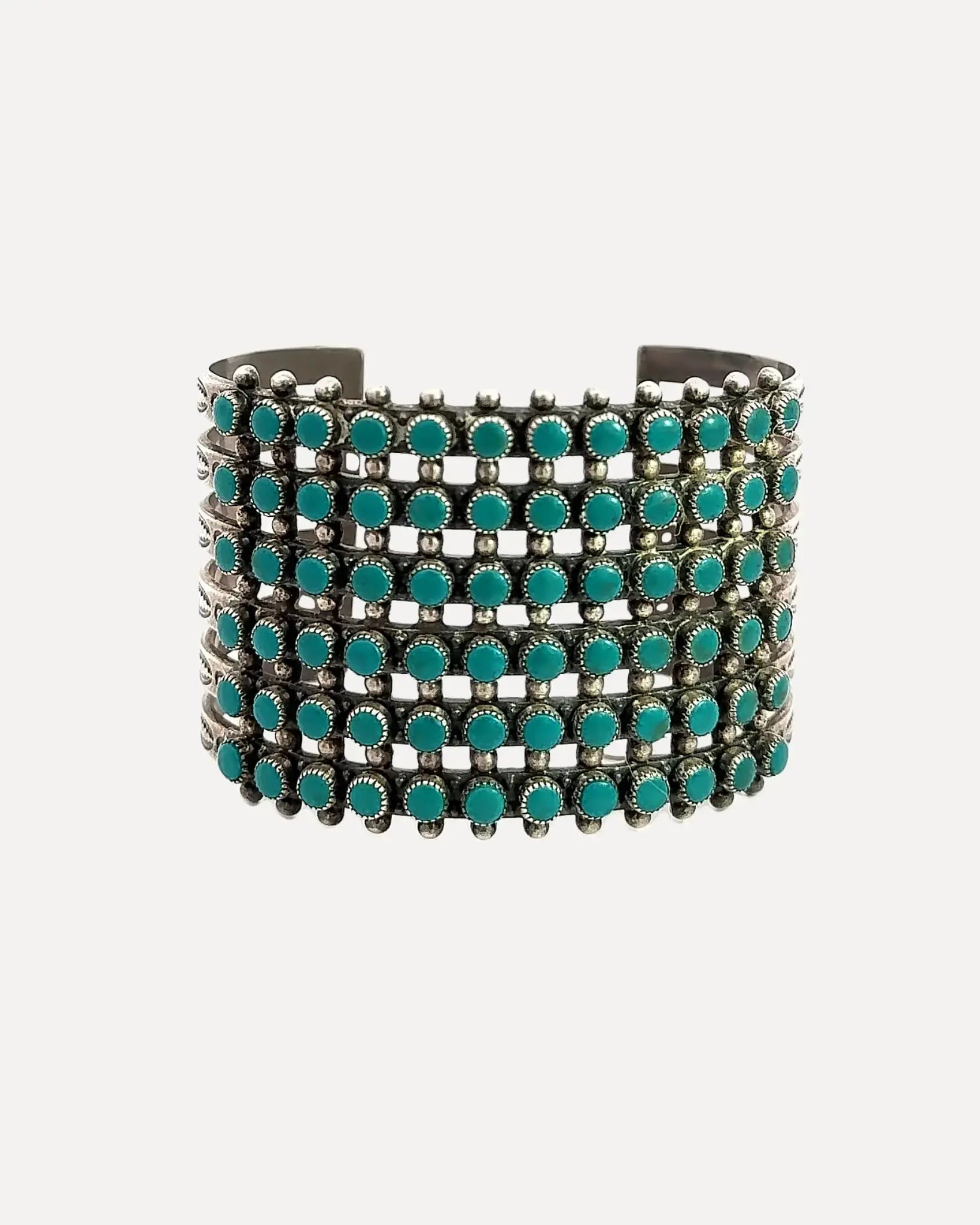 1950s 6 row turquoise cuff 1950s 6 row turquoise cuff Vintage at the Squash Blossom Vintage at the Squash Blossom  Squash Blossom Vail
