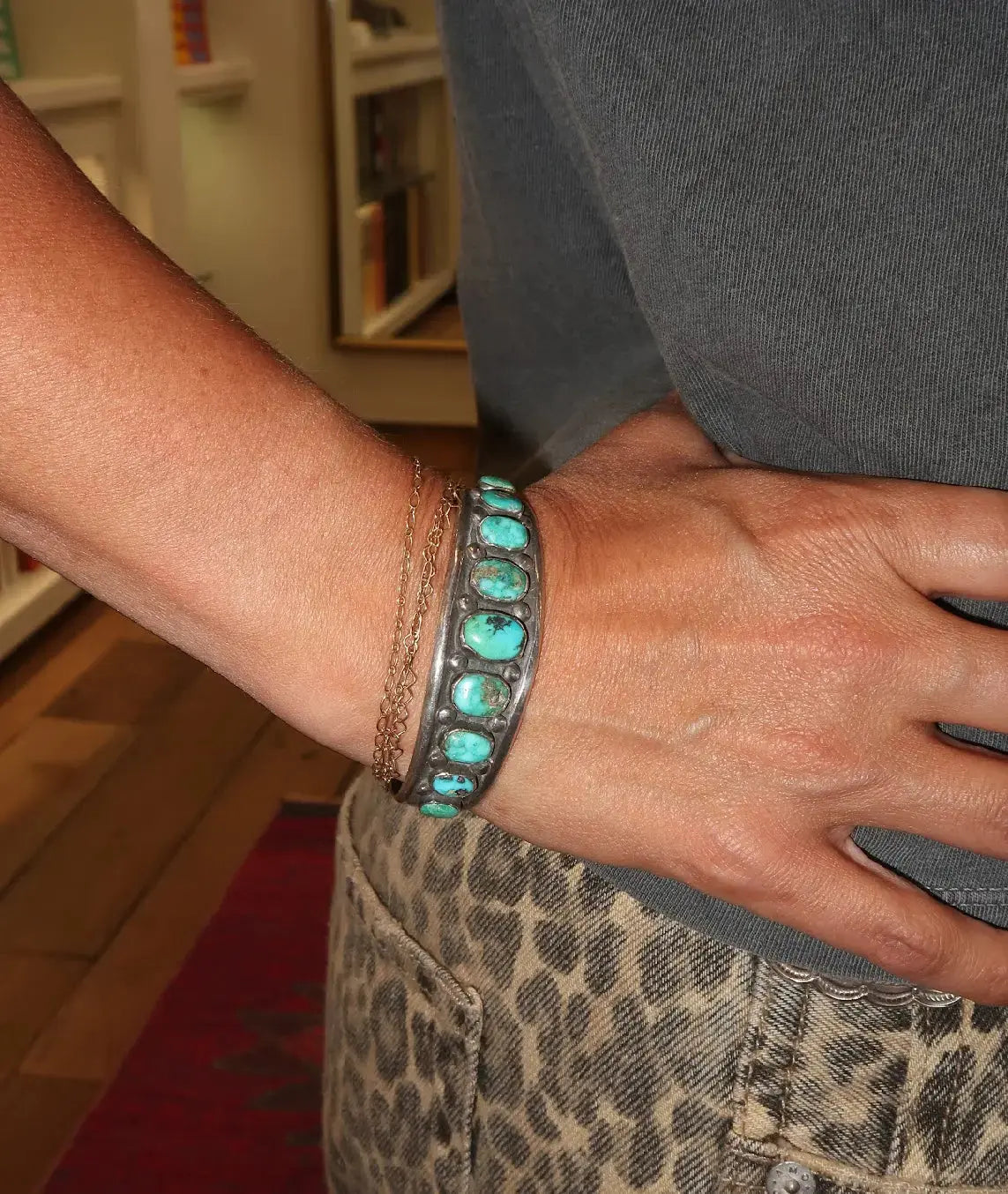 1950s Turquoise Cuff 1950s Turquoise Cuff Native American Collection Native American Collection  Squash Blossom Vail