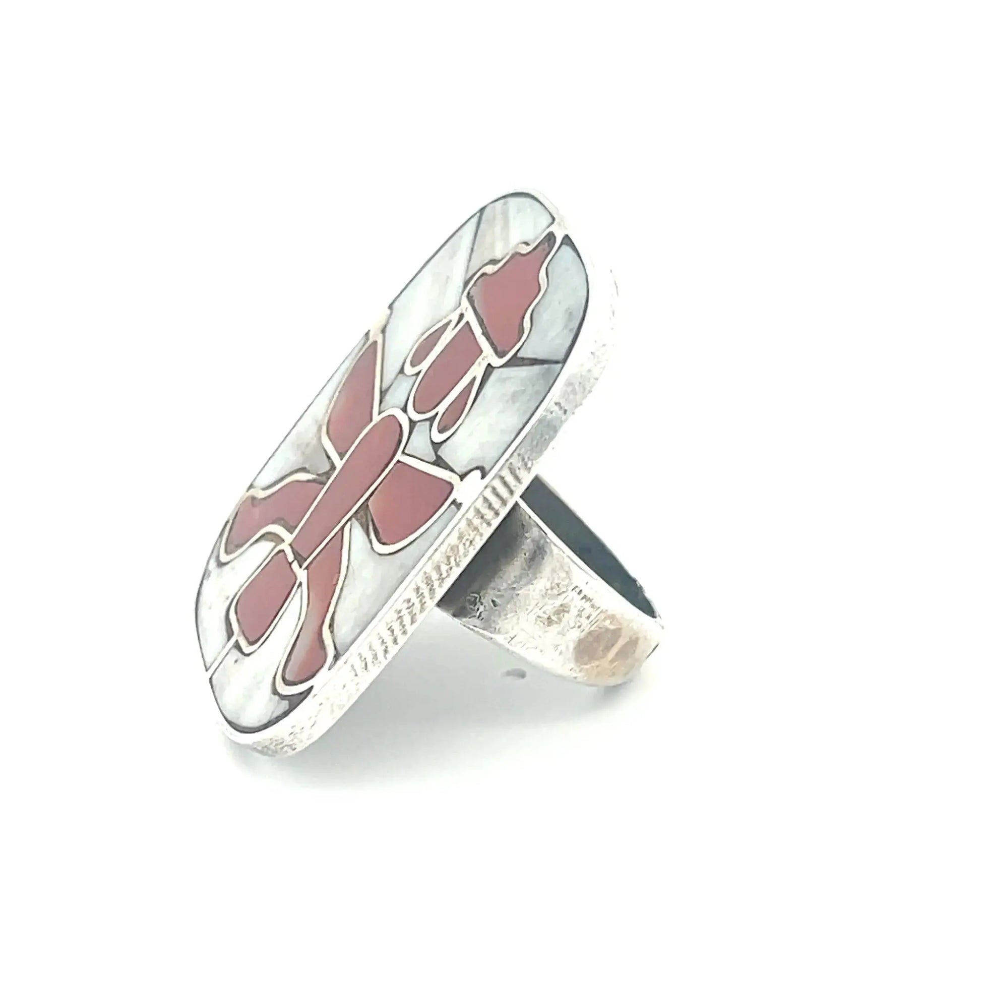 1950s Zuni Inlay Ring - Squash Blossom Vail