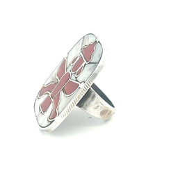 1950s Zuni Inlay Ring - Squash Blossom Vail