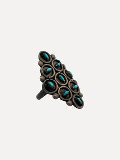 1950s Zuni Petit Point Ring 1950s Zuni Petit Point Ring Squash Blossom Vail Squash Blossom Vail  Squash Blossom Vail