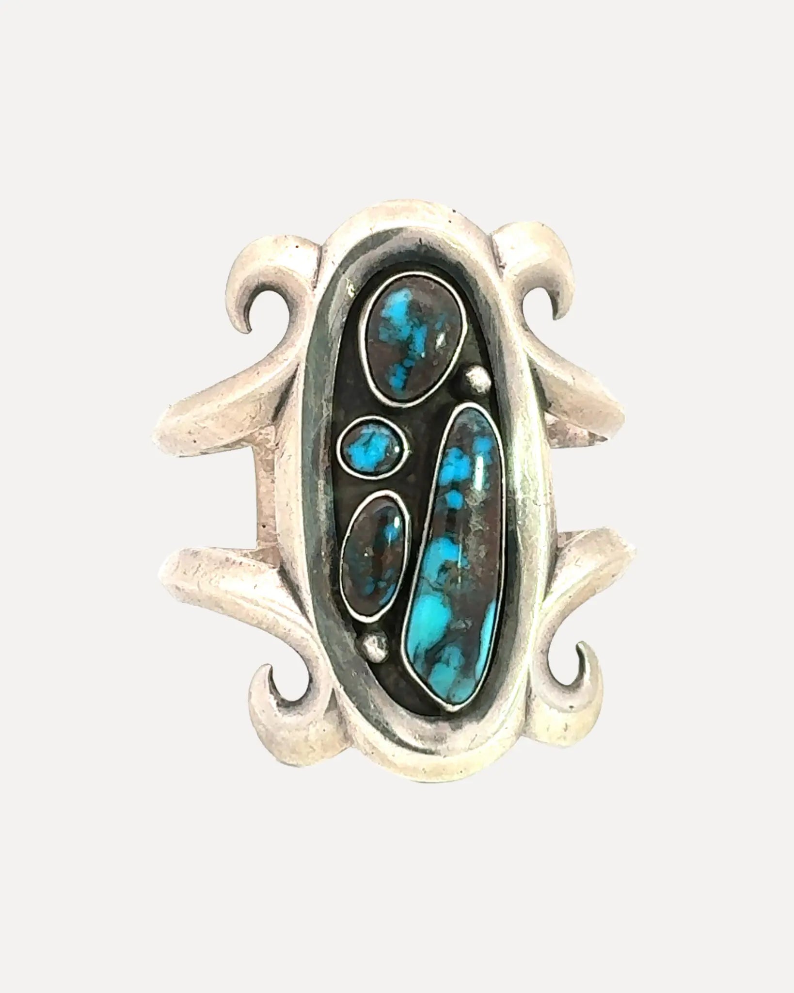 1960s Bisbee Turquoise 1960s Bisbee Turquoise Native American Collection Native American Collection  Squash Blossom Vail