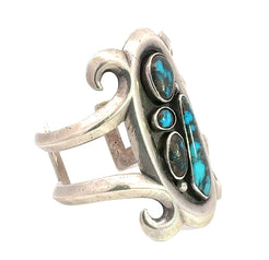 1960s Bisbee Turquoise 1960s Bisbee Turquoise Native American Collection Native American Collection  Squash Blossom Vail