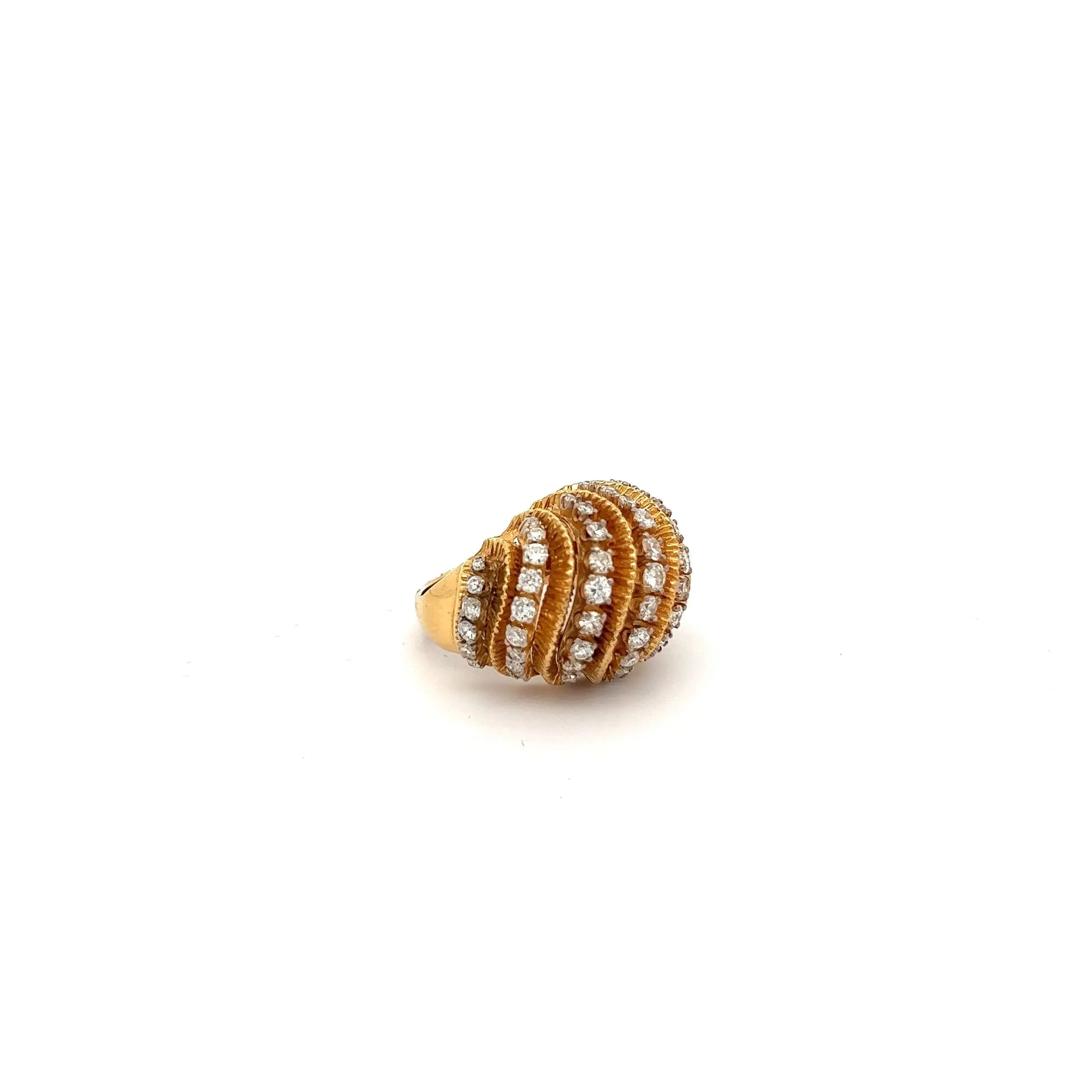 14k gold diamond ring late 1970s/Diamonds ~2.75cttw VS-SI F-G-H Vintage at the Squash Blossom