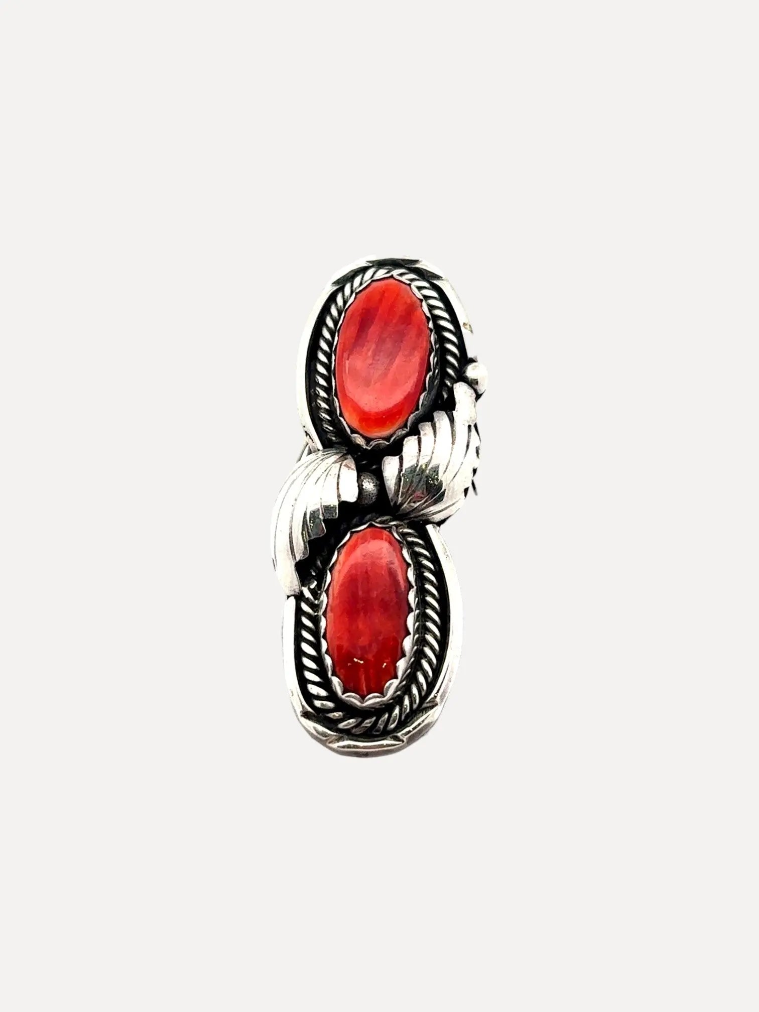 2 stone spiny oyster Ring 2 stone spiny oyster Ring Native American Collection Native American Collection  Squash Blossom Vail