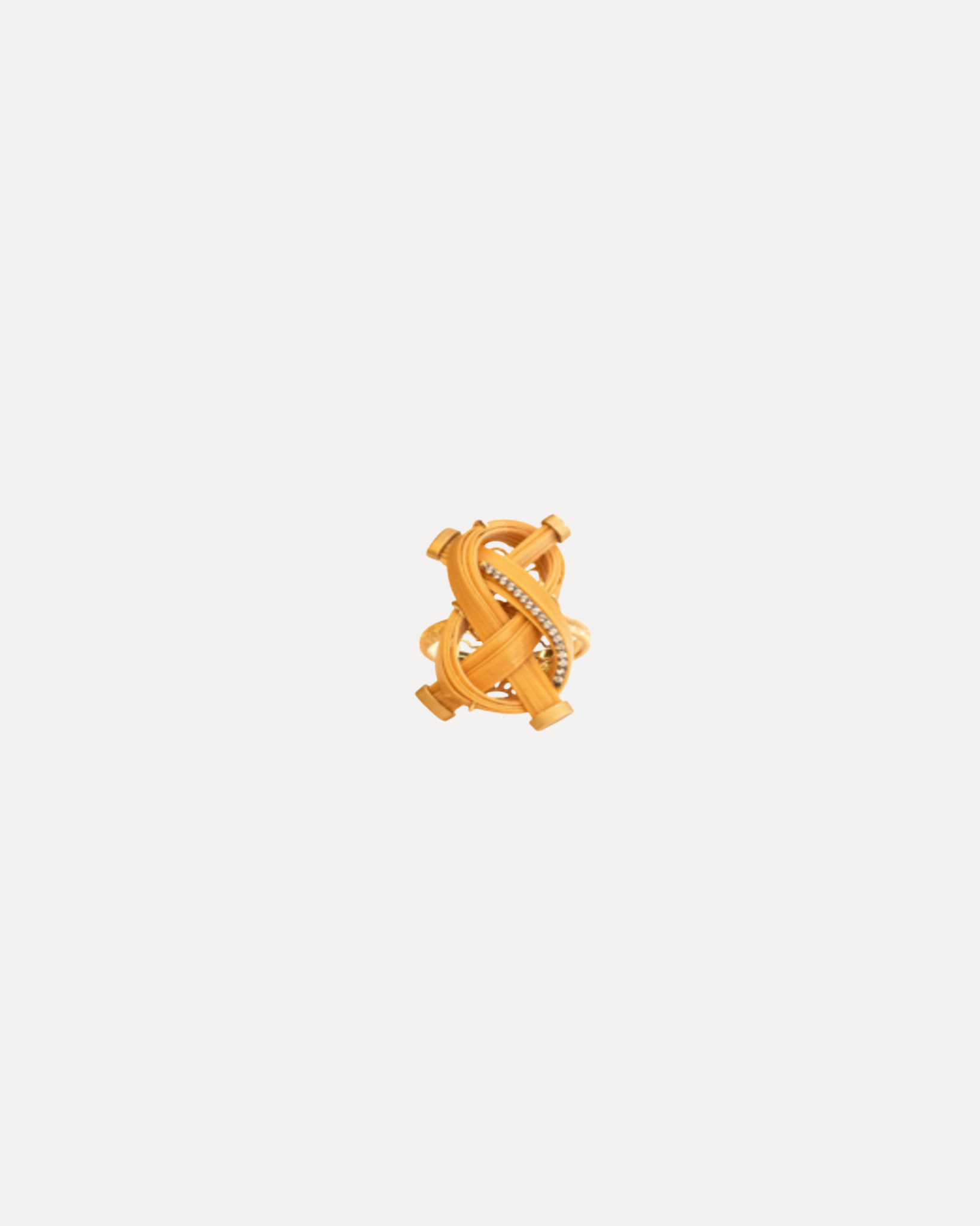 Bamboo ring with diamond ring Bamboo ring with diamond ring Silvia Furmanovich Silvia Furmanovich  Squash Blossom Vail