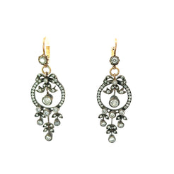 18K, 14K, and Silver Diamond Dangle Earrings-Two centers ~0.85 ct together + 2.25cts = 3.10cttw Kimberly Seftel