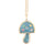 Aquamarine and Multi-Colored Sapphire Mini Mushroom Necklace