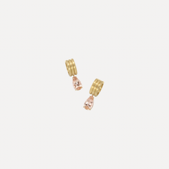 Heroic Morganite Triple Huggies Heroic Morganite Triple Huggies Irene Neuwirth Irene Neuwirth  Squash Blossom Vail