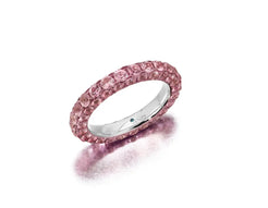 Pink Sapphire &amp; Pink Rhodium 3 Sided Ring Pink Sapphire &amp; Pink Rhodium 3 Sided Ring Graziela Gems Graziela Gems  Squash Blossom Vail