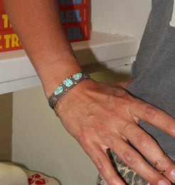 #8 Turquoise Cuff #8 Turquoise Cuff Native American Collection Native American Collection  Squash Blossom Vail