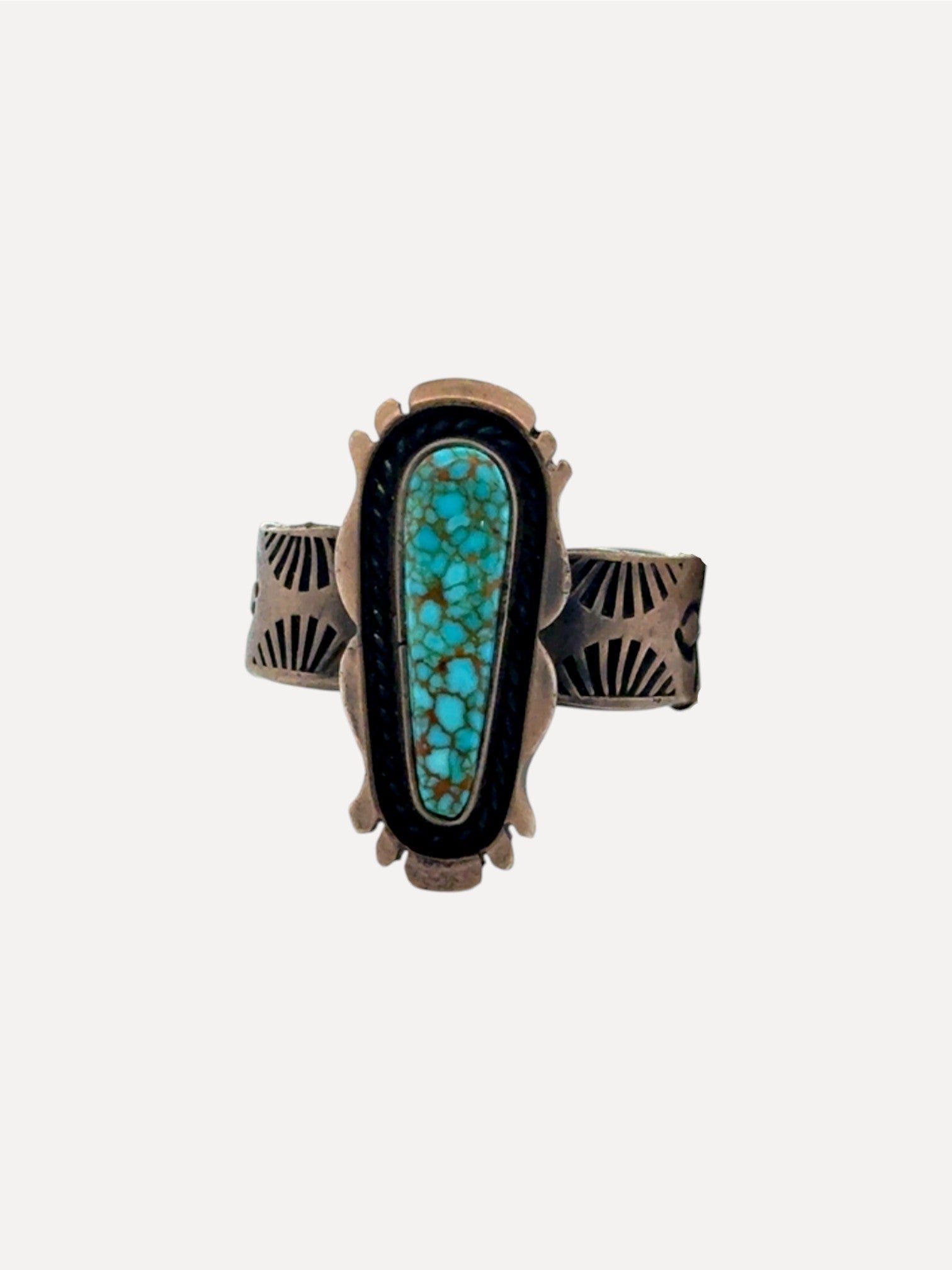 #8 Turquoise Ring #8 Turquoise Ring Native American Collection Native American Collection  Squash Blossom Vail