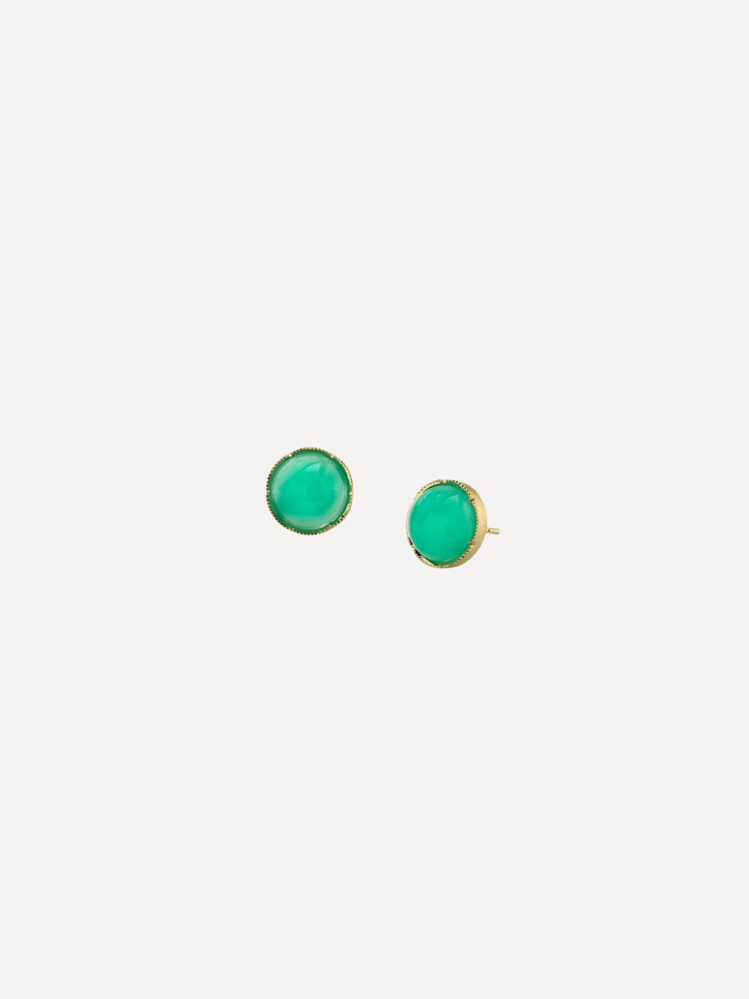 Classic chrysoprase stud earrings