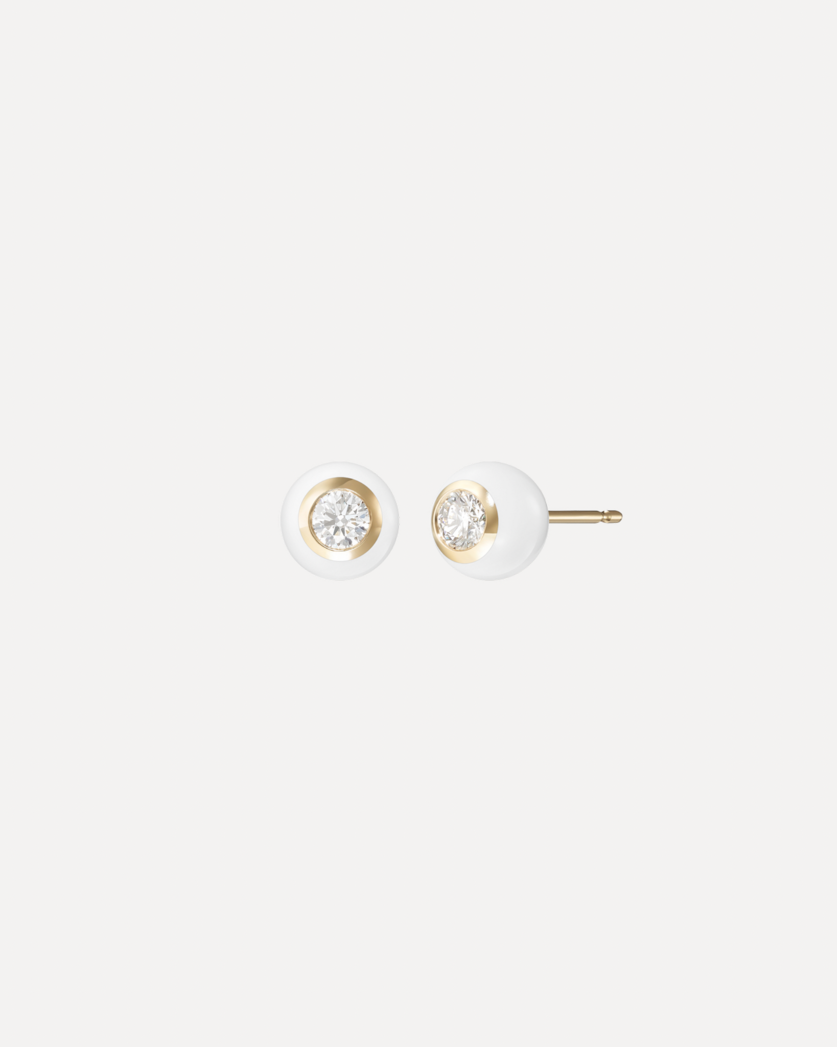 Audrey White Enamel Studs