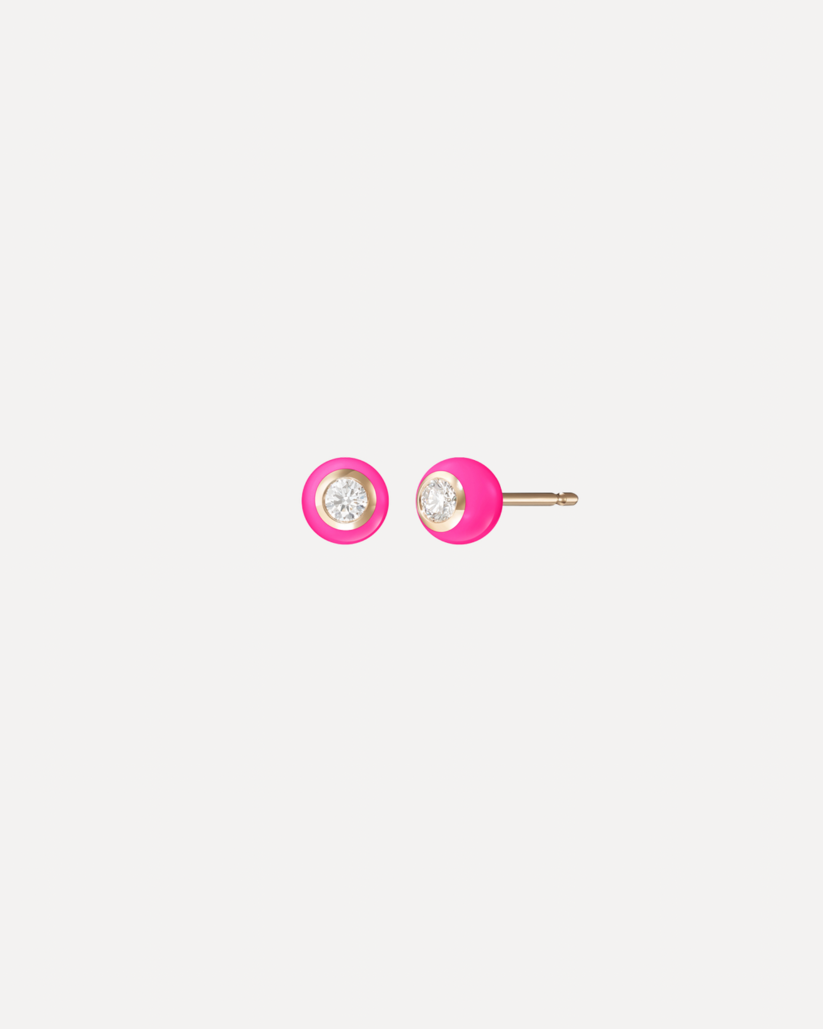 Audrey Pink Enamel Stud