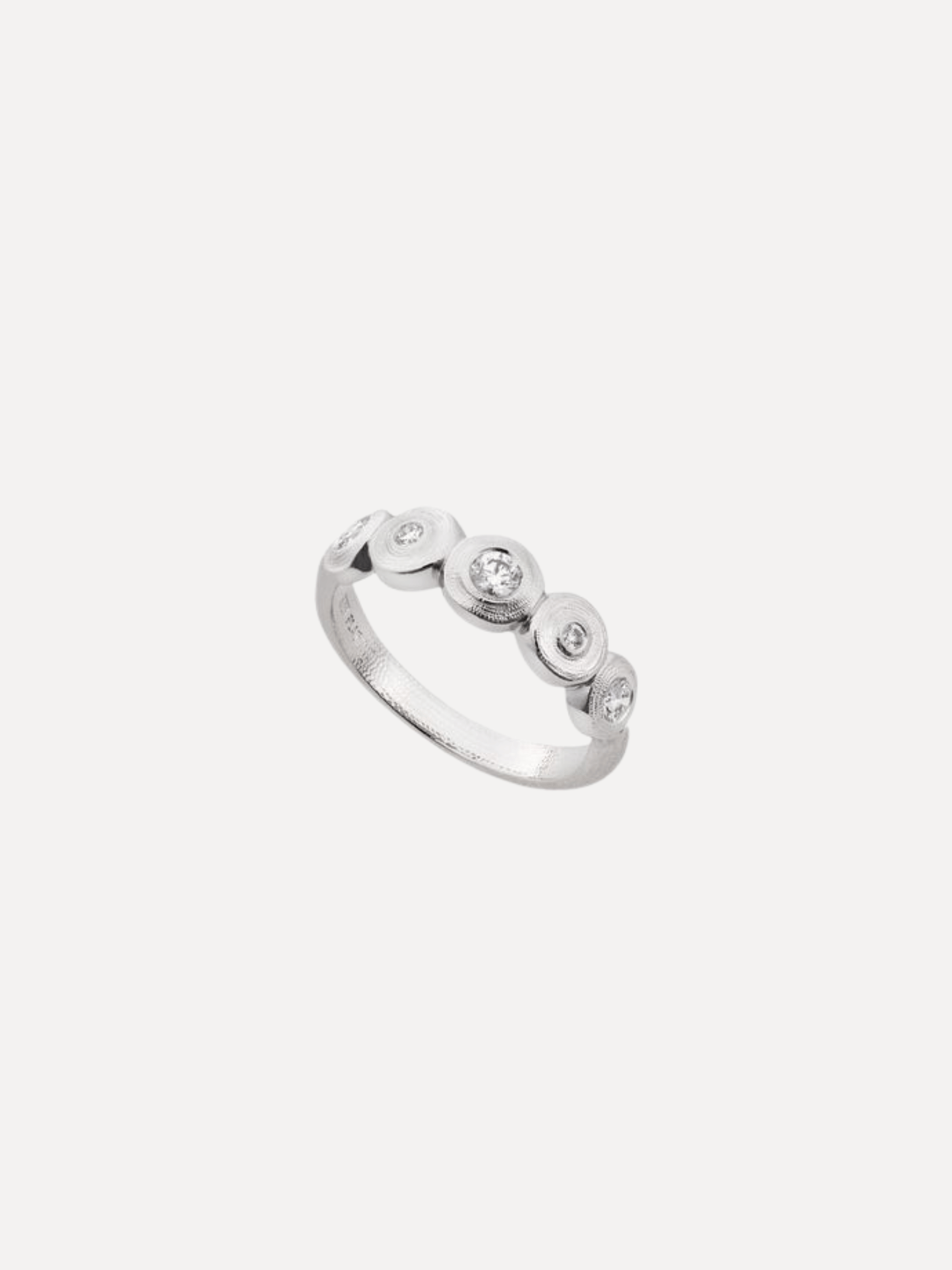 Platinum and Diamond "Five Seed" Ring