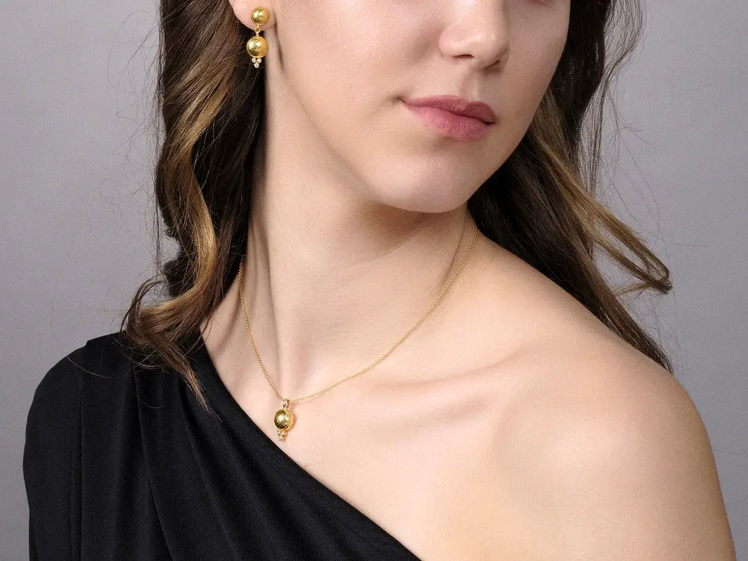 Amulet Gold Pendant Necklace Amulet Gold Pendant Necklace Gurhan Gurhan  Squash Blossom Vail
