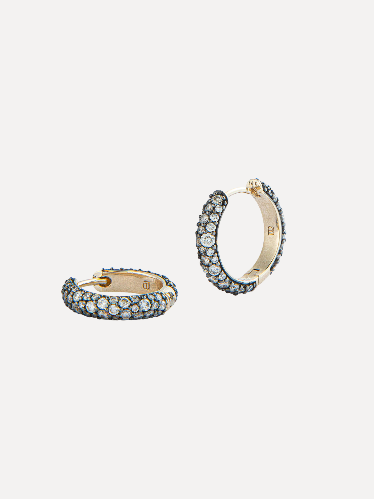 Antique Finish Chubby Hinged Hoops