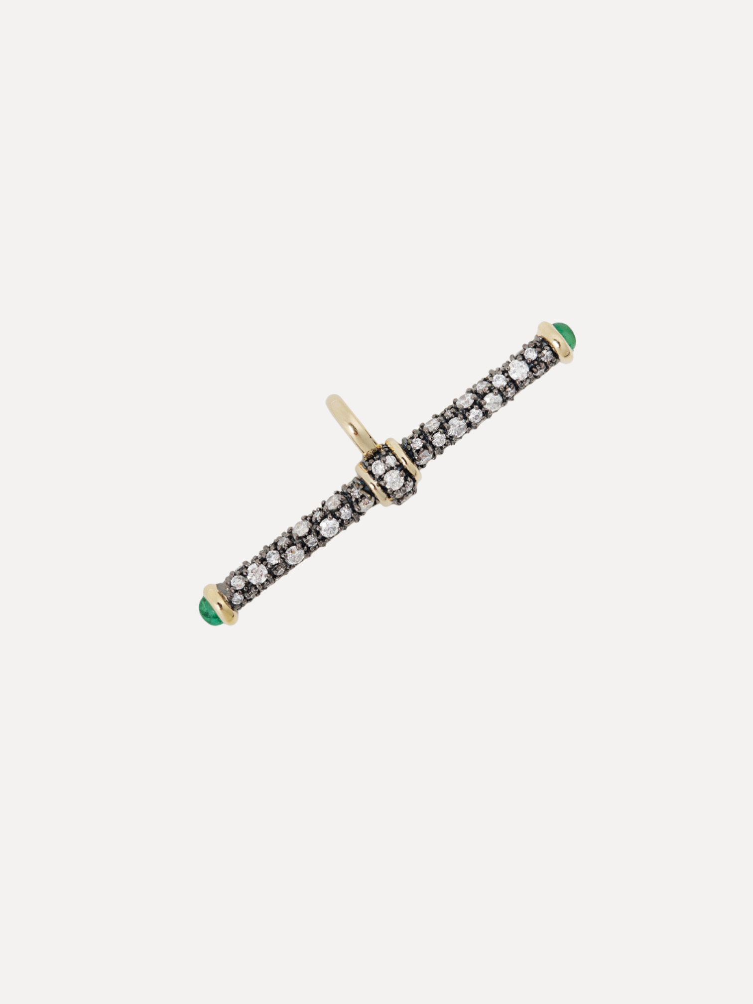 Antique Finish Diamond T-Bar Pendant