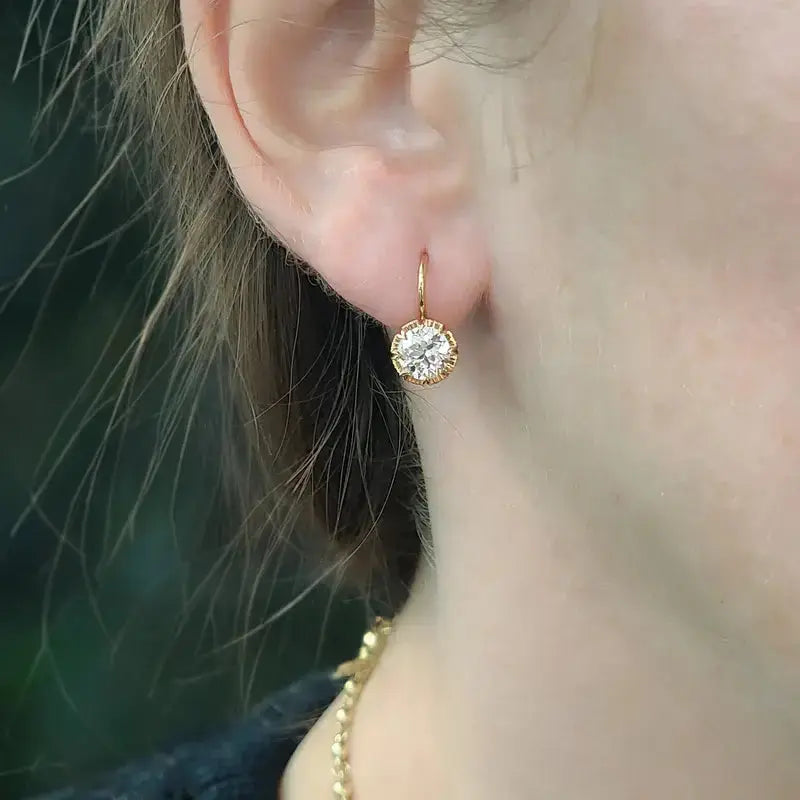Arielle Diamond Drop Earrings Arielle Diamond Drop Earrings Single Stone Single Stone  Squash Blossom Vail