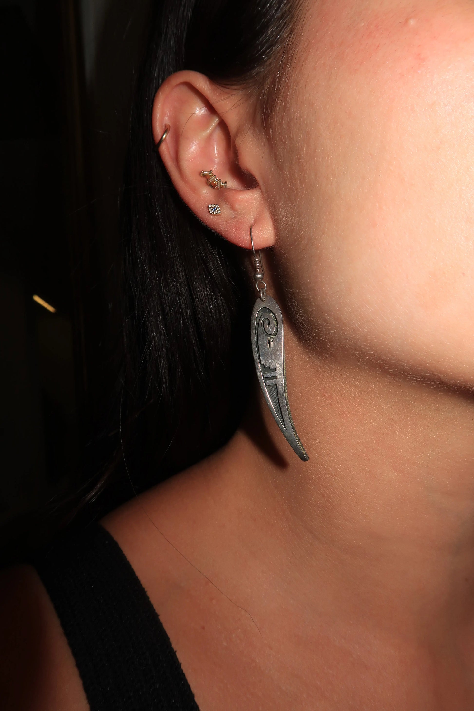 Art Batala Hopi Earrings Art Batala Hopi Earrings Native American Collection Native American Collection  Squash Blossom Vail