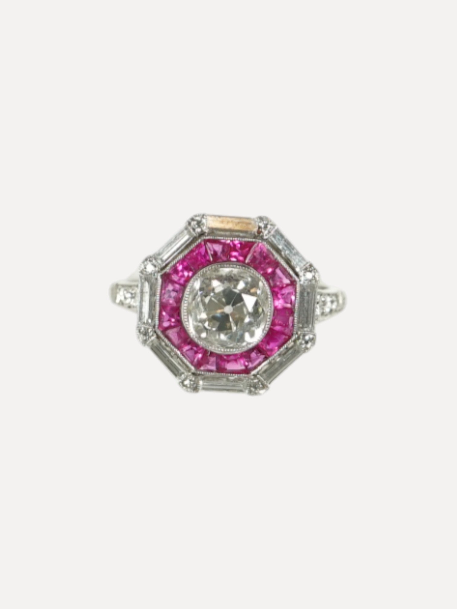 Art Deco Ruby and Diamond Ring
