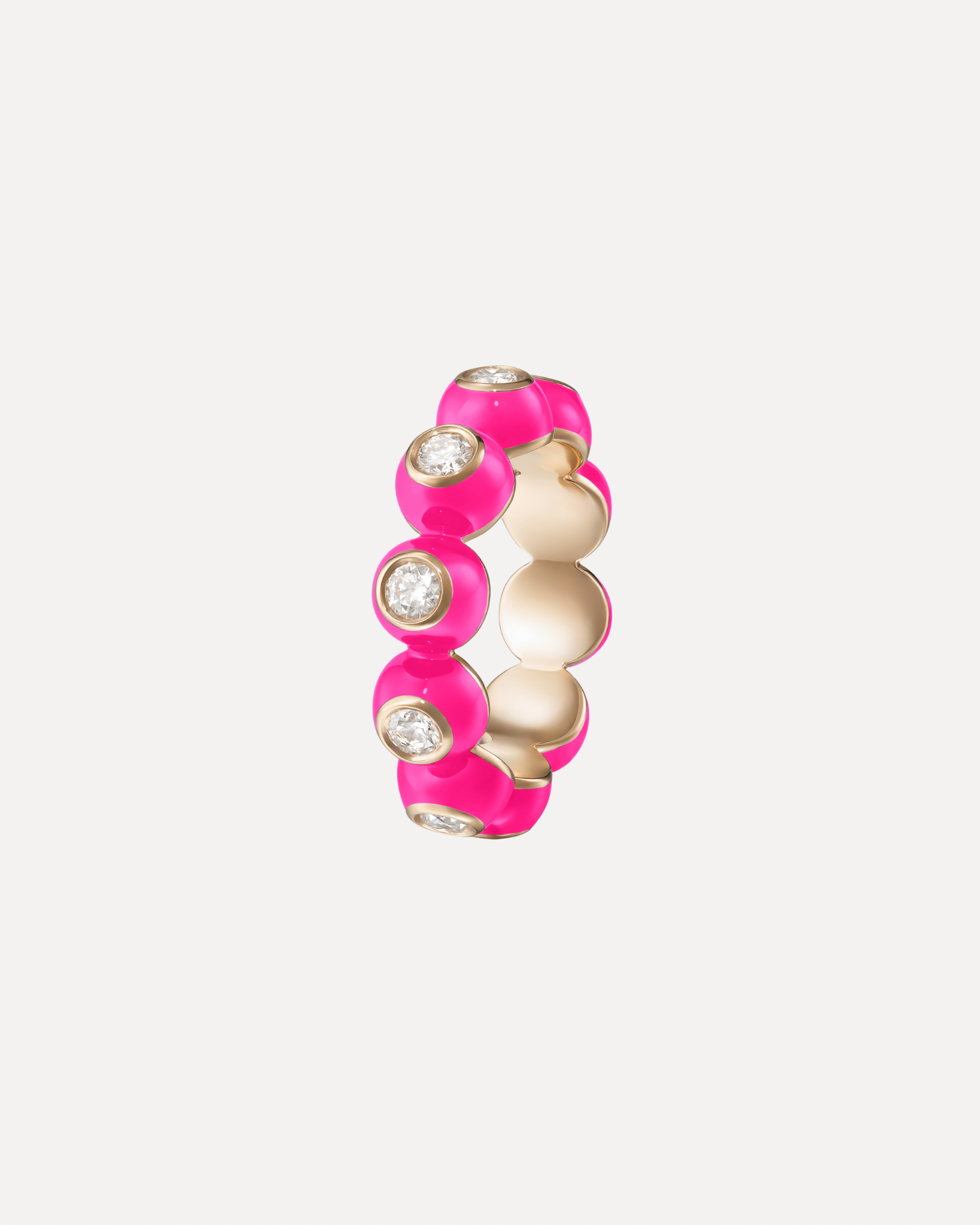 Audrey Diamond Hot Pink Enamel Band