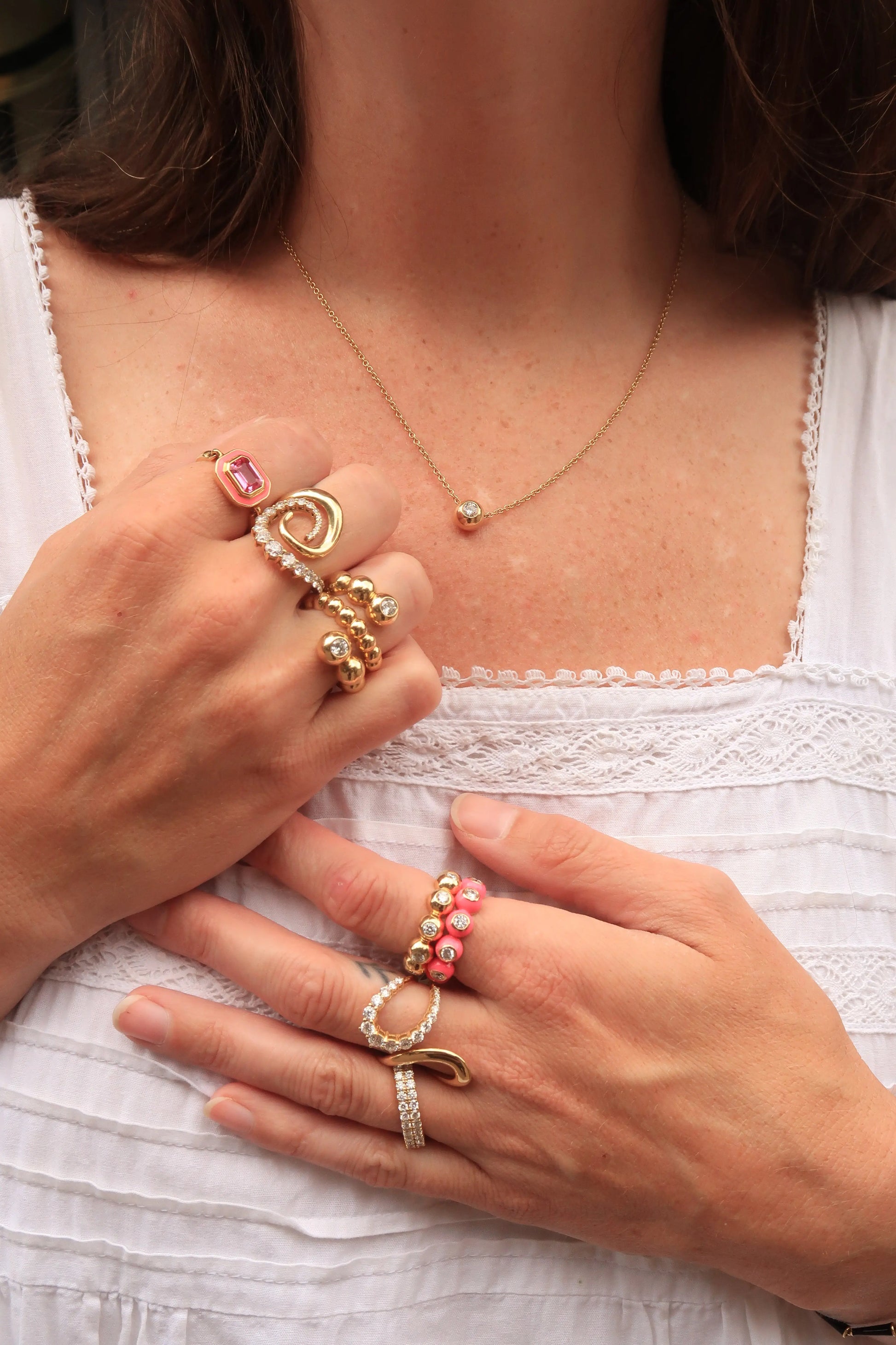 Audrey Large Diamond Band Audrey Large Diamond Band Melissa Kaye Melissa Kaye  Squash Blossom Vail