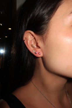 Audrey Pink Enamel Stud Audrey Pink Enamel Stud Melissa Kaye Melissa Kaye  Squash Blossom Vail