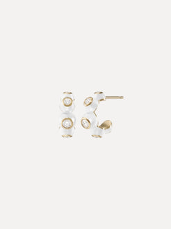 Audrey Huggie Hoop Audrey Huggie Hoop Melissa Kaye Melissa Kaye  Squash Blossom Vail