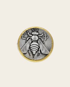 Bee Coin Sterling Silver Center Stone Ring Bee Coin Sterling Silver Center Stone Ring Gurhan Gurhan  Squash Blossom Vail