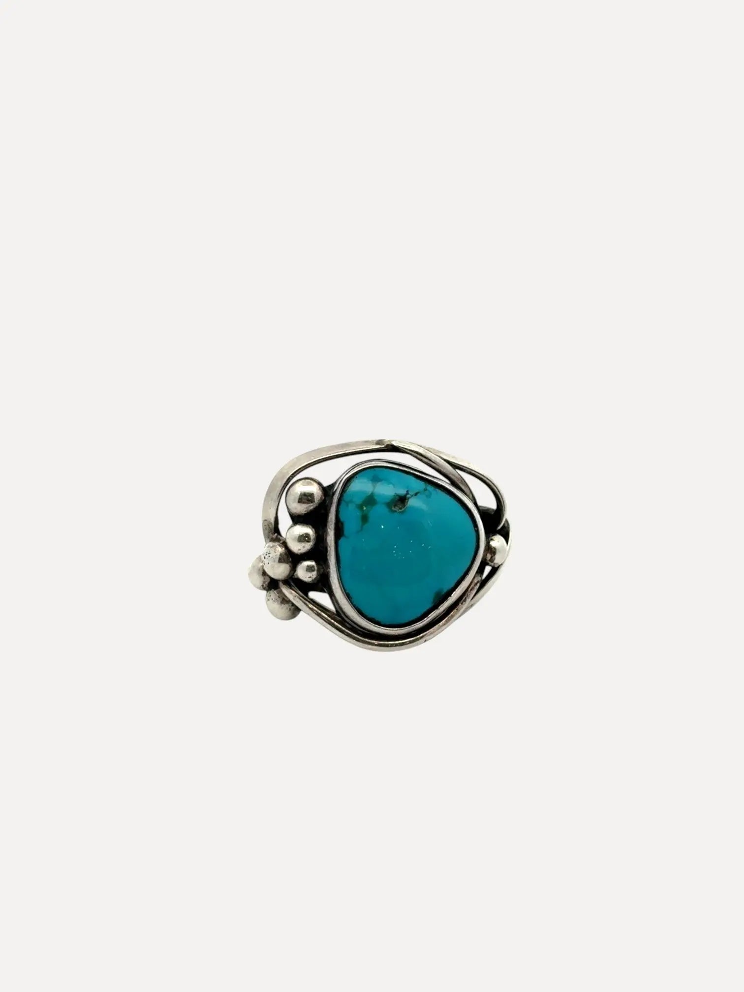 Bisbee Bob Ring Very Nice Turquoise Bisbee Bob Ring Very Nice Turquoise Native American Collection Native American Collection  Squash Blossom Vail
