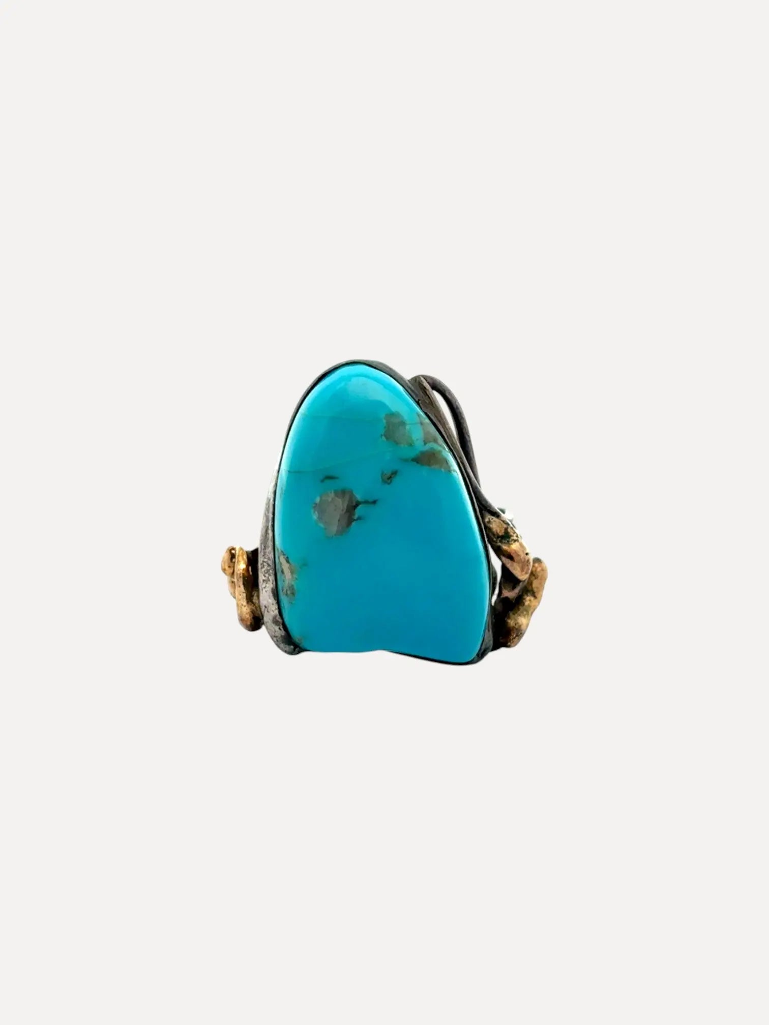 Bisbee Bob Ring with Copper Accents (cracked stone) Bisbee Bob Ring with Copper Accents (cracked stone) Native American Collection Native American Collection  Squash Blossom Vail