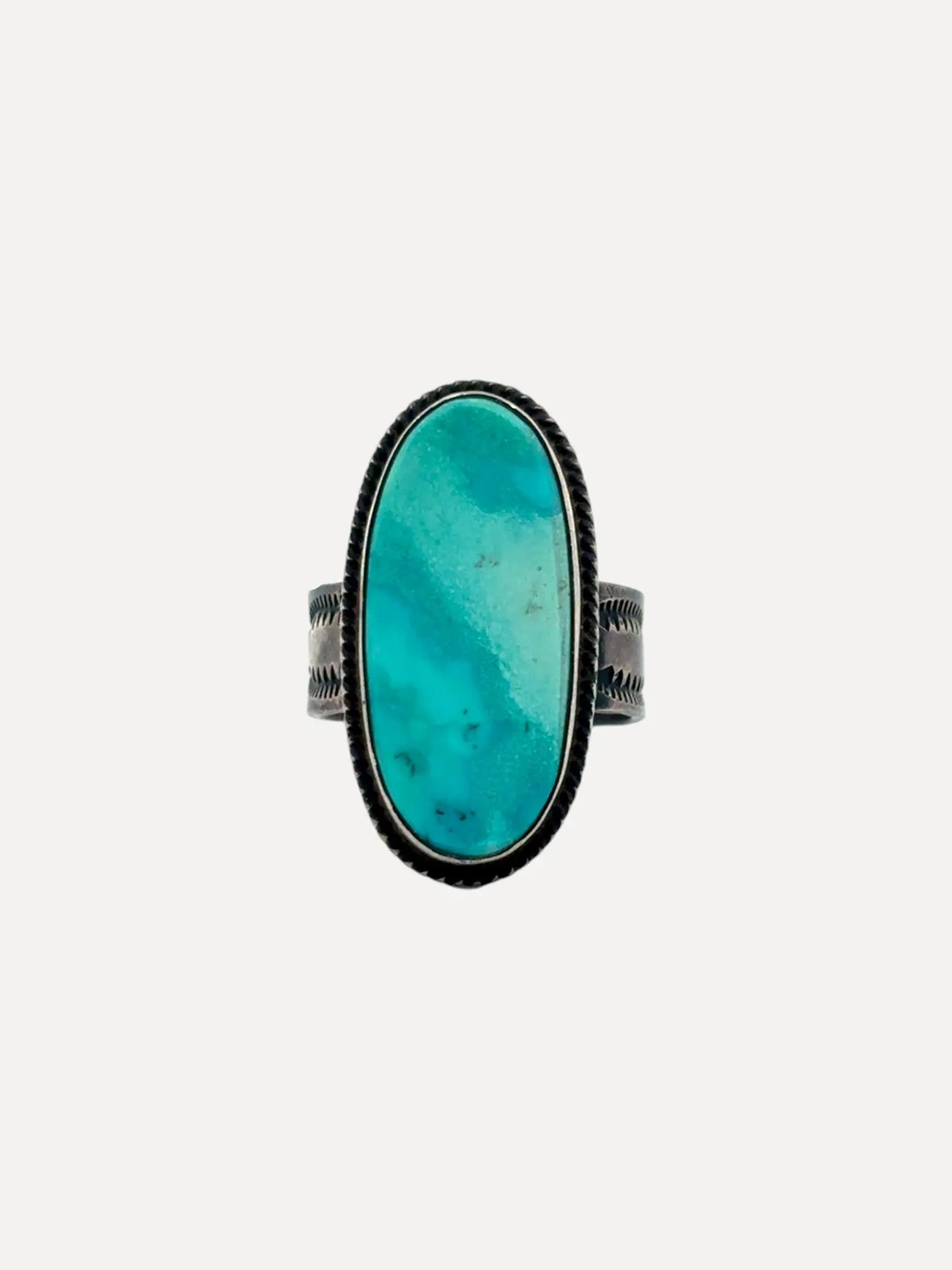 Blue Gem Ring by Nila Johnson, Sterling Blue Gem Ring by Nila Johnson, Sterling Native American Collection Native American Collection  Squash Blossom Vail