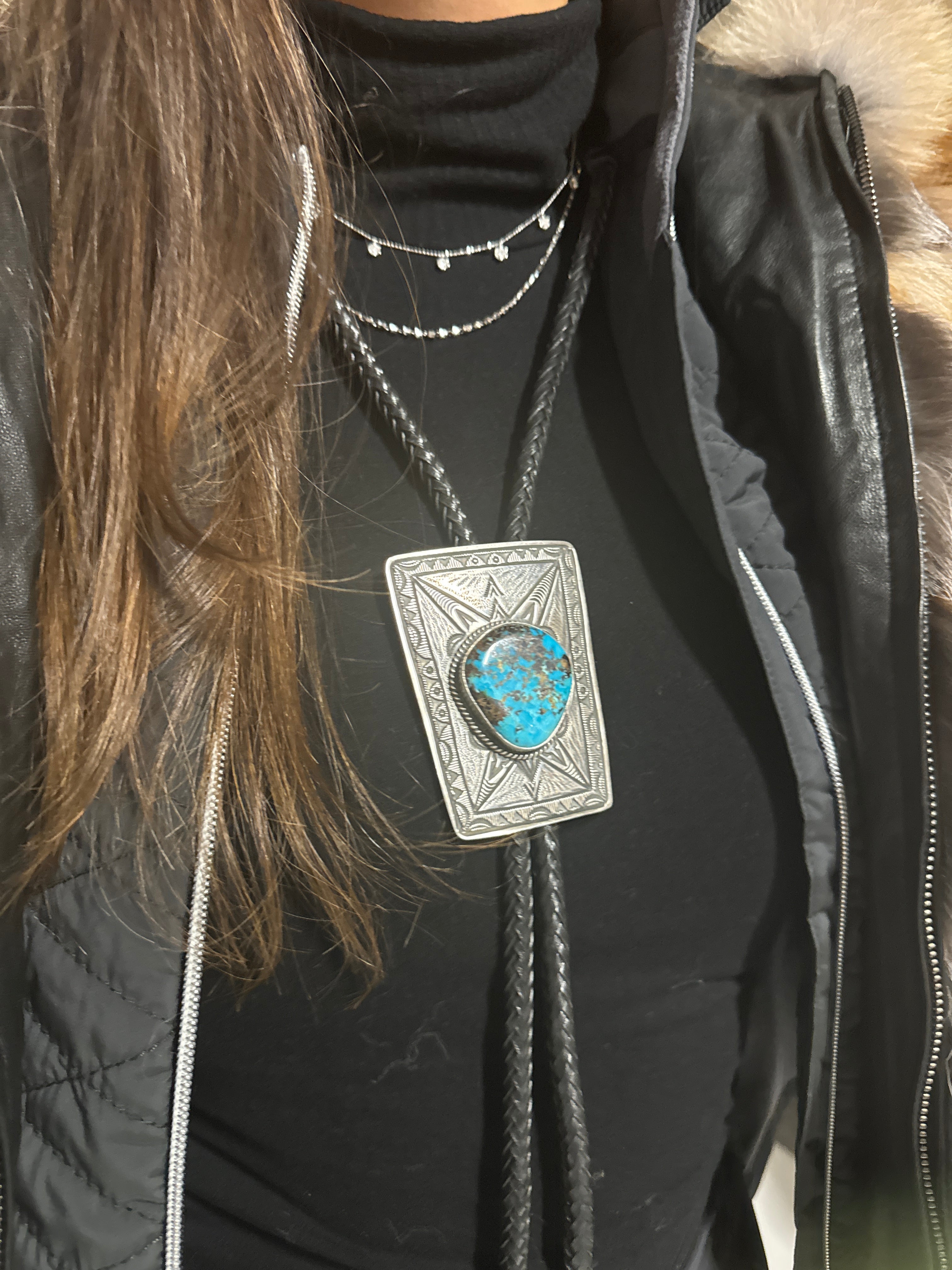 Blue Gem Turquoise Bolo