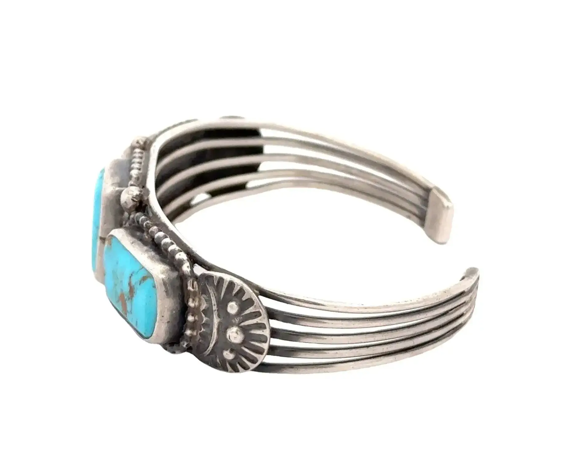 Blue Gem Turquoise Cuff Blue Gem Turquoise Cuff Native American Collection Native American Collection  Squash Blossom Vail