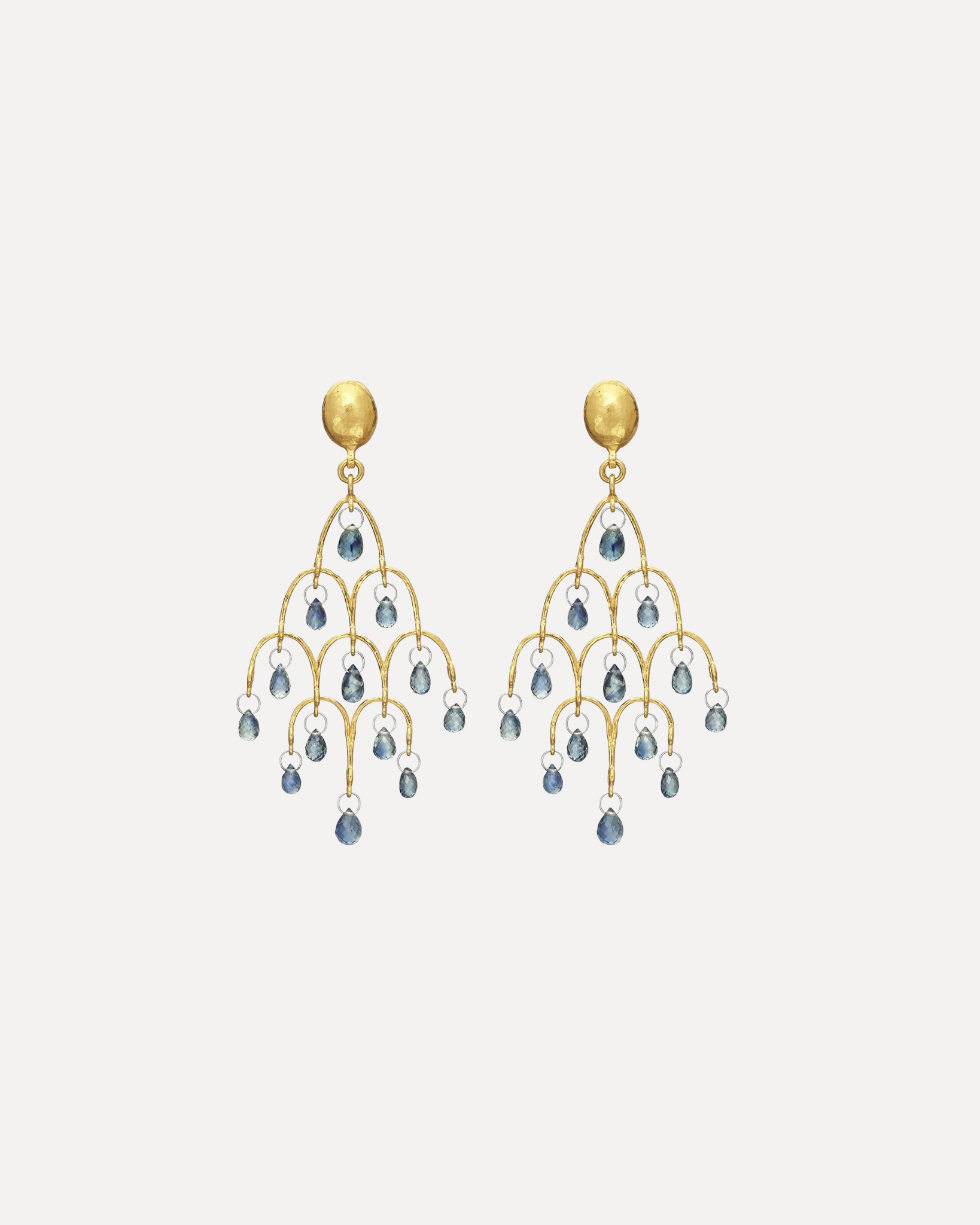 Blue Sapphire Chandelier Earrings