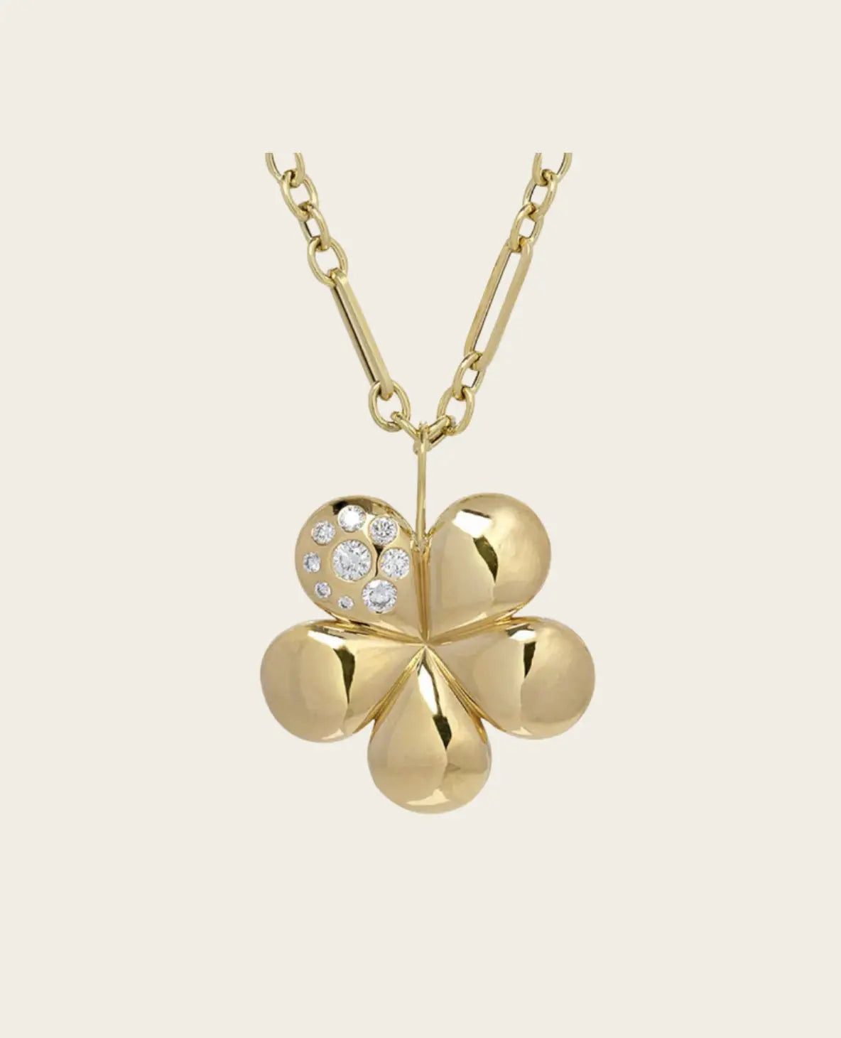 Buy Beautiful Flora Yellow Gold and Diamond Necklace Set Online