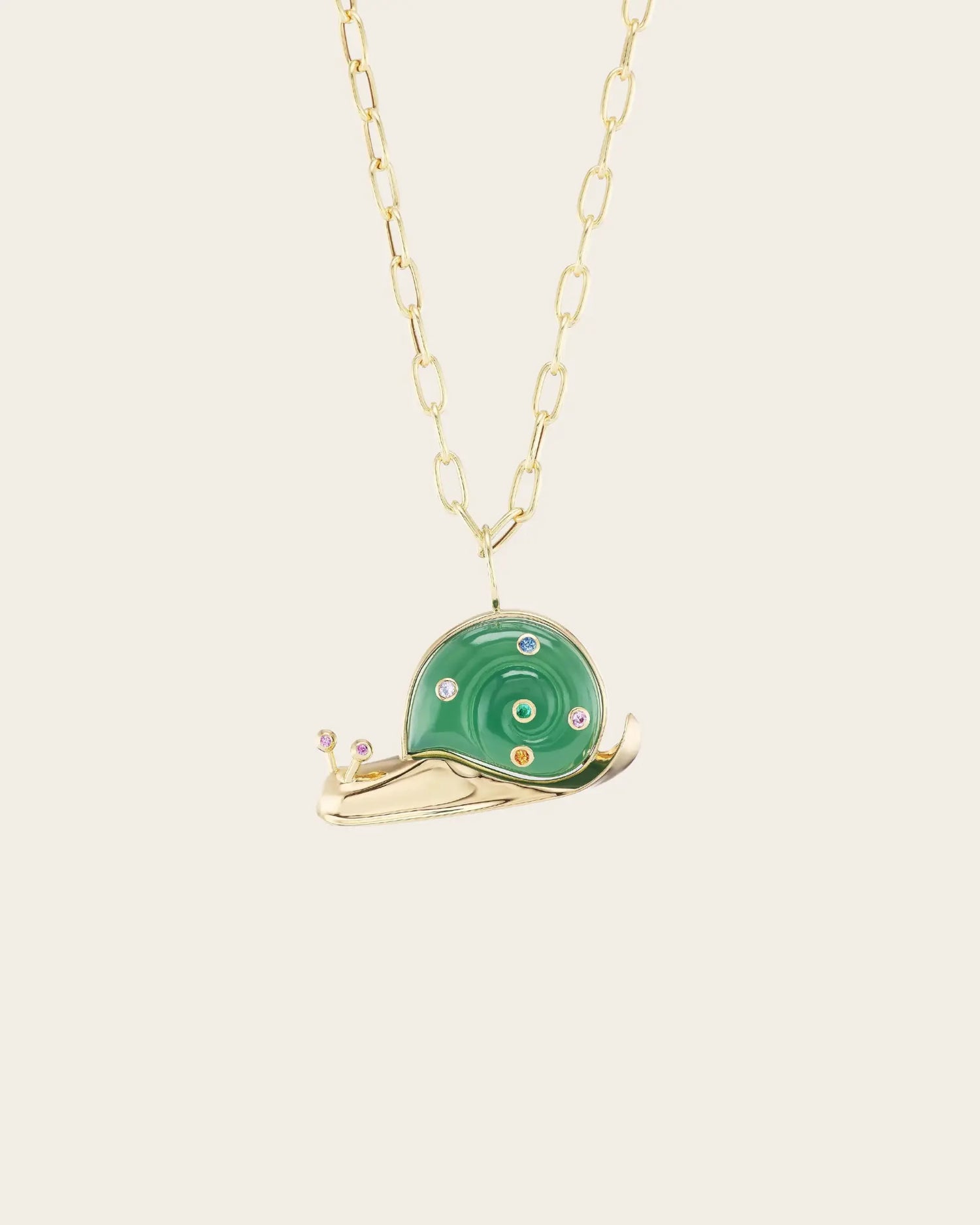 Brent Neale Large Green Agate Snail Pendant and Chain Brent Neale Large Green Agate Snail Pendant and Chain Brent Neale Brent Neale  Squash Blossom Vail