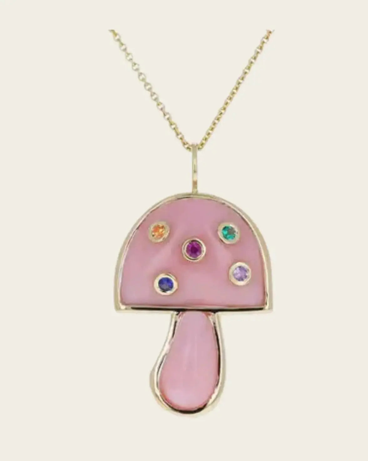 Brent Neale Pink Opal and Sapphire Mini Mushroom Necklace Brent Neale Pink Opal and Sapphire Mini Mushroom Necklace Brent Neale Brent Neale  Squash Blossom Vail