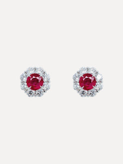 Burmese Ruby Earrings Burmese Ruby Earrings Bayco Bayco  Squash Blossom Vail