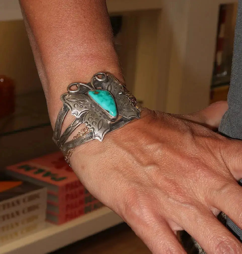Butterfly Turquoise Cuff Butterfly Turquoise Cuff Native American Collection Native American Collection  Squash Blossom Vail
